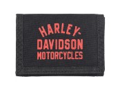 Harley-Davidson® Geldbörse mit Schriftzug und Klettverschluss
