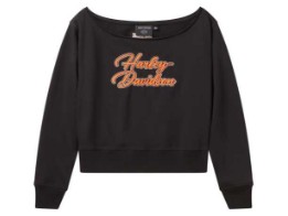 Harley-Davidson® Crew Sweater Essential Off-The-Shoulder