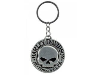 Keychain, H-D Domes Skull Metal