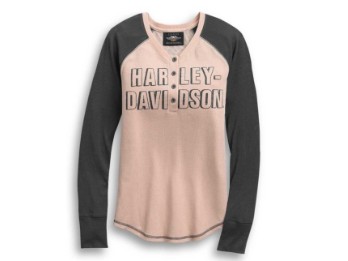 Harley-Davidson® Damen Henley-Shirt – Eagle Logo