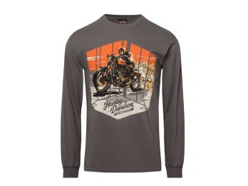 Harley-Davidson® Dealer Londsleeve Cruisin Motiv hinten "Köhlbrandbrücke"