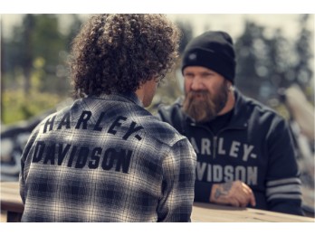Harley-Davidson© Outdoor Karo Flanell Hemd für Herren, schwarz