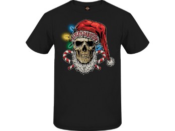 Harley-Davidson® Dealer T-Shirt "Holiday Skull" für Herren, schwarz, Motiv hinten "Hamburg Wappen"