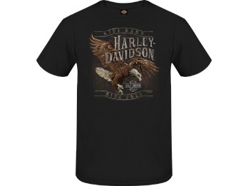 Harley-Davidson® Dealer T-Shirt "Above" für Herren, schwarz, Motiv hinten "Hamburg Wappen"