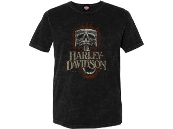Harley-Davidson® Dealer T-Shirt "Piston Head" für Herren, schwarz, Motiv hinten "Köhlbrandbrücke"