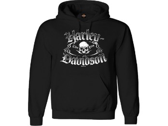 Harley-Davidson® Dealer Hoodie "Outlaw" für Herren, schwarz, Motiv hinten "Köhlbrandbrücke"