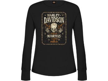 Harley-Davidson® Dealer Longsleeve-Shirt Langarm-Shirt "Ladies Down", schwarz, für Damen