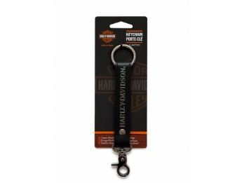 Harley-Davidson® Skull Black Vinyl Strap Schlüsselanhänger