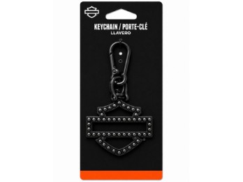 Harley-Davidson® Black Rivet Bling Schlüsselanhänger