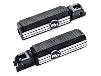 Harley-Davidson® Defiance Rider Fußrasten - Schwarz eloxiert, maschinell geschnitten