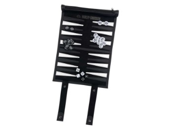 Harley-Davidson® Offroad Backgammon Roll-up-Reisespiel Set