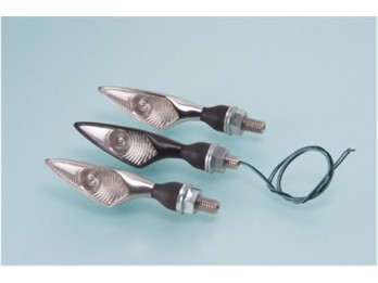 Kellermann Micro Rhombus LED Blinker Chrome Clear LED