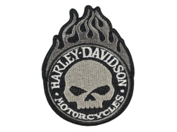 Harley-Davidson® 3 Zoll bestickter Willie G Flame Aufnäher Patch