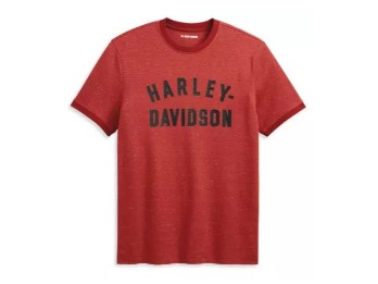 Harley Davidson ©  T-Shirt Staple für Herren, dunkel rot