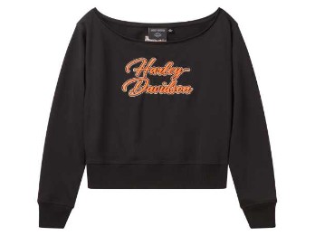 Harley-Davidson® Crew Sweater Essential Off-The-Shoulder