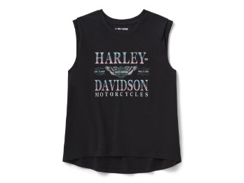 Harley-Davidson® Damen ärmelloses T-Shirt Ombre Bling