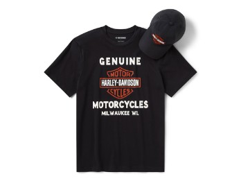Harley-Davidson® Geschenkset für Herren:  Cap & T-Shirt
