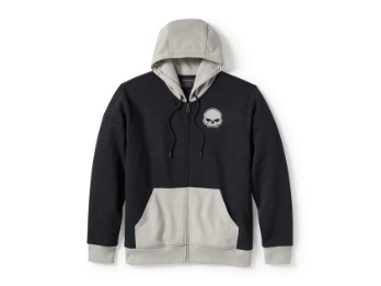 Harley-Davidson® Willie G Skull Colorblock Zip Front Hoodie
