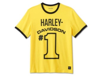 Harley Davidson © #1 T-Shirt für Herren, gelb/schwarz