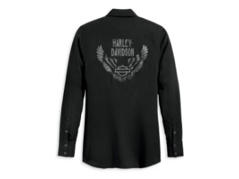 Harley-Davidson Hemd "Iron Bond Tunic Shirt" für Damen, schwarz