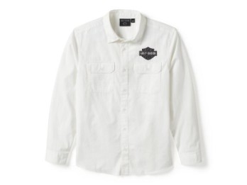 Harley-Davidson® Hemd Bar & Shield Solid White