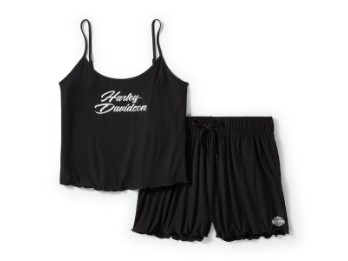 Harley-Davidson® Damen Schlafanzug Short Set Lettuce Trim