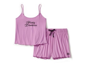 Harley-Davidson® Damen Schlafanzug Short Set Lettuce Trim