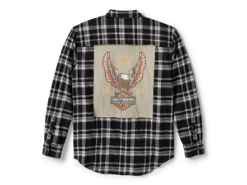 Harley-Davidson® Kariertes Damenhemd mit großem Patch