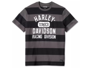Harley Davidson © T-Shirt Striped für Herren, schwarz/grau