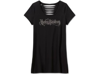 Harley-Davidson® Damen Long-Shirt Bling Rip & Repair