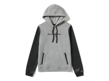 Harley-Davidson® Kapuzenpullover mit Kunstlederärmeln 