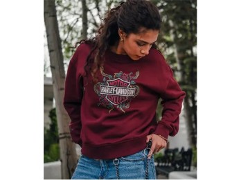 Harley-Davidson® Sweatshirt Serpent Rose Bling Fleece