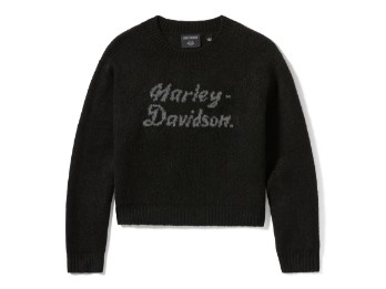 Harley-Davidson® Pullover mit metallischer Intarsienschrift