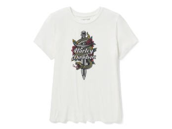 Harley-Davidson® Serpent Rose Bling T-Shirt mit Rundhalsausschnitt