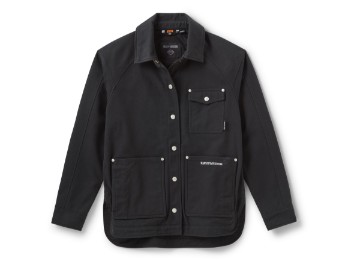 Harley-Davidson® Damen Willie G Skull Curved Hem Motorradjacke