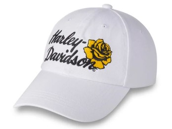 Harley Davidson © Rosen Baseball Cap für Damen, weiß/gelb/schwarz