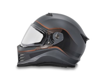 Harley-Davidson Integralhelm Division X15 Sunshield Unisex, grau/orange