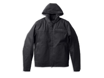 Harley-Davidson 3 in 1 Motorradjacke "Metropolitan" mit herausnehmbarem Hoodie für Herren, schwarz