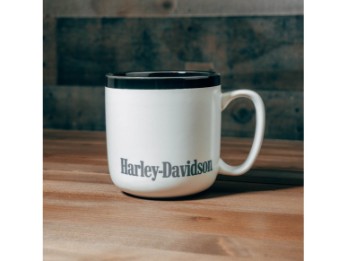 Harley-Davidson® Kaffeebecher Tasse Mug, Two-Tone weiß/schwarz