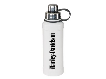 Harley-Davidson® Thermoskanne Trinkflasche aus Edelstahl "Travel-Bottle", 800 ml, weiß