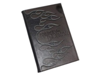 Harley-Davidson® Flames Leather Journal