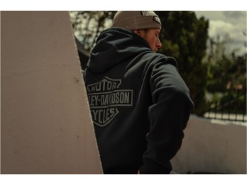 Harley-Davidson® Kapuzenpullover mit Reißverschluss und kariertem Futter