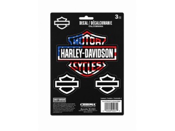 Decal B&S RWB Flag 3-Piece Vinyl