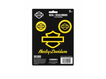 Harley-Davidson® Silhouette Gold Chrome Vinyl-Aufkleber