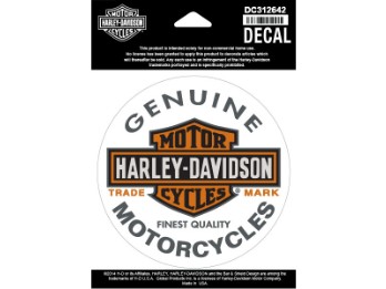 Harley-Davidson® Aufkleber "Long Bar & Shield"