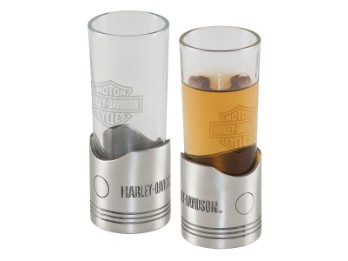 Harley-Davidson® Schnapsglas-Set im Kolben-Design