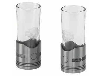 Harley-Davidson® Schnapsglas-Set im Kolben-Design