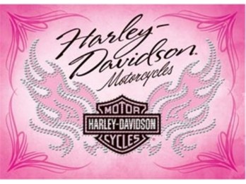 Harley Davidson © Bar & Shield Geburstagkarte für Damen, Pink