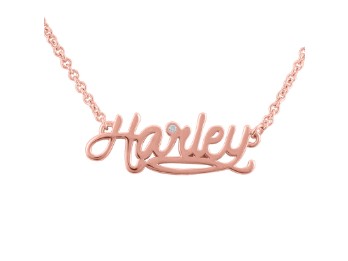 Rose Gold Cursive Harley Necklace