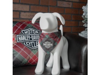Harley-Davidson®  Festliches kariertes Haustier-Bandana